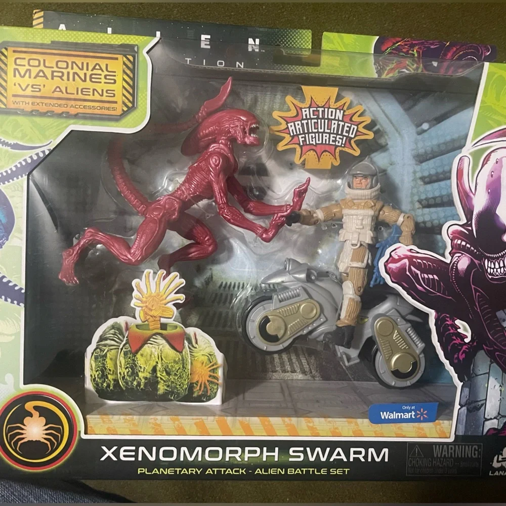 XENOMORPH SWARM Colonial Marines vs Aliens w/ Rover Bike Commando Walmart NEW